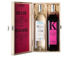 His &amp; Hers Set Etter: Zuger Kirsch, Liqueur, 41.2%, 350 ml + Kirsch, Liqueur, 15%, 350 ml