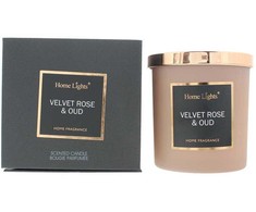 Home Lights Velvet Rose &amp; Oud Scented Candle, 215 g