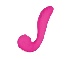 Honey Play Box, Angel, Clit Suckers, G Spot Vibrator &amp; Clit Licking Tongue 3-In-1, 9 Vibrating + 9 Licking + 3 Sucking Modes, USB Rechargeable, Silicone+ABS, 18.00 × 13.00 × 6.50 cm, Rožinė