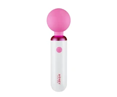 Honey Play Box, Pomi Wand, Clitoral Wand Vibrator, 10 Vibrating Modes, USB Rechargeable, Silicone+ABS, 17.60 × 4.70 × 4.70 cm, Baltas