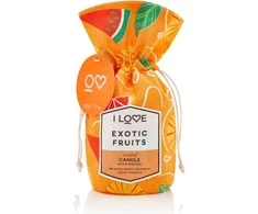 I Love Exotic Fruits Mango Grapefruit Mango Pineapple Scented Candle, 160 g