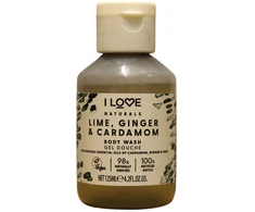 I Love Naturals Collection Vegan Lime Ginger &amp; Cardamom Hydrating Dušo želė For All Skin Types, 125 ml