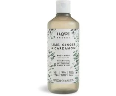 I Love Naturals Collection Vegan maitininantis Lime Ginger &amp; Cardamom Kūno prausiklis, 500 ml