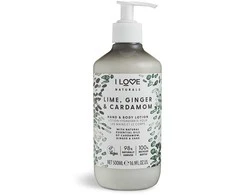 I Love Naturals Collection Vegan Moisturizing Lime Ginger &amp; Cardamom Lotion For Hands &amp; Body, 500 ml