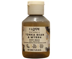 I Love Naturals Collection Vegan Tonka Bean &amp; Myrrh Hydrating Dušo želė For All Skin Types, 125 ml