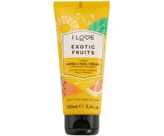 I Love, Signature Collection, Moisturizing, Hand &amp; Nail Kreminis, Exotic Fruits, 100 ml