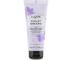 „I Love“, „Signature Collection“, drėkinamasis rankų ir nagų kremas, „Violet Dreams“, 100 ml