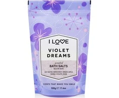 I Love, Signature Collection, Violet Dreams, Bath Salt, 500g
