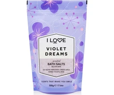 I Love, Signature Collection, Violet Dreams, Bath Salt, 500g