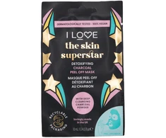 I Love Skin Superstar Detoxifying Charcoal Peel Off Mask valomoji detoksikacinė aktyvintųjų anglių kaukė, 10 ml