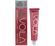 Intercosmo, Voila 3C Intense, Permanent Hair Dye, 7.43 Mediterranean Copper Gold Skirtas šviesiems plaukams ml