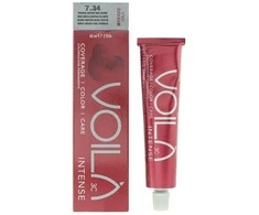 Intercosmo Voilà 3C Intense Permanent Hair Dye 7.34 Medium Golden Copper Skirtas šviesiems plaukams, 60 ml