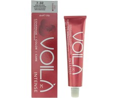 Intercosmo Voilà 3C Intense Permanent Hair Dye 7.32 Medium rusvai gelsvas Skirtas šviesiems plaukams, 60 ml