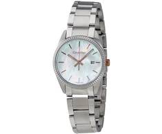 Laikrodis Calvin Klein , , Quartz Base Metal Watch, Baltas Mother Of Pearl, K5R33B4G, For Women For Women