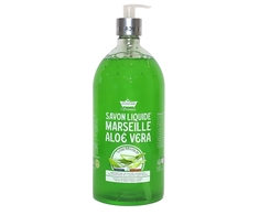 Les Petites Bains de Provence Marseille Aloe Vera Liquid Soap For Hands &amp; Body, 1000 ml