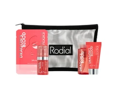 Little Luxuries Kit Set Rodial: Dragon's Blood Purifying Micellar Vanduo For All Skin Types, 100 ml + Dragon's Blood Refreshes &amp; Hydrates Eye Gel, 15 ml + Dragon's Blood Sculpting Gel For Face, 15 ml + Dragon's Blood Hydrating Eye Patch, 3 g