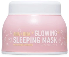 Look At Me, AHA + BHA Glowing Sleeping, Resurfacing, Night Sleeping Mask, 100 ml