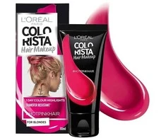 L'Oreal Paris Colorista plaukų makiažo pusiau ilgalaikiai plaukų dažai #HOTPINKHAIR, 30 ml