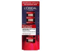 L'Oreal Paris Revitalift lazerinis Renew glikolinės rūgšties šveičiamųjų ampulių rinkinys veidui su glikolinės rūgšties ampulėmis, 7 vnt., 1 ml
