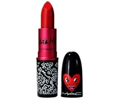 MAC Viva Glam X Keith Haring Longwear Kreminis Lipstick Raudona Haring, 3 g