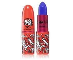 MAC Viva Glam X Keith Haring Longwear Kreminis Lipstick Canal Mėlyna, 3 g