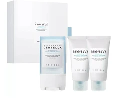 Skin1004 Madagascar Centella Hyalu-Cica Sunsational rinkinys (apsauginis pieštukas nuo saulės SPF 50, 20 ml + serumas veidui SPF 50, 15 ml + serumas veidui SPF 50, 15 ml)