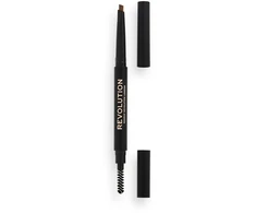 Makeup Revolution Duo Brow Definer Pieštukas Eyebrow Kreminis Pieštukas &amp; 2-In-1 šviesiai rudas 0.25 g
