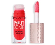 Makeup Revolution Pout Bomb Plumping Lūpų blizgis Cherry Sheer Raudona 4.6 ml