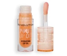 Makeup Revolution Pout Lip Oil Honey Shimmer Vegan Glossy Lip Oil Honey Shimmer, 4 ml