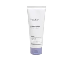 Mary &amp; May Baltas Collagen Cleansing Foam šviesinančios valomosios veido putos, 150 ml