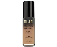 Milani Conceal + Perfect Liquid Foundation &amp; Maskuoklis 2-In-1 04 Medium rusvai gelsvas, 30 ml