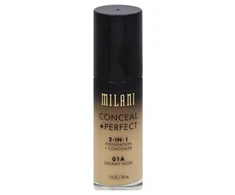 Milani „Conceal + Perfect Matte“ skystas makiažo pagrindas ir kaukė 2-in-1, 01A Creamy Nude, 30 ml