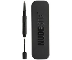 Nudestix, Brow Stylus, Atsparus vandeniui, Double-Ended, Eyebrow Kreminis Pieštukas - Gel 2-In-1, Ash Brown, 0.2 g