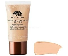 „Origins Pretty In Bloom“ ilgai išliekantis makiažo pagrindas „Kreminis“ 540 Medium Deep Golden Warm SPF 20, 30 ml