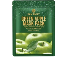 PaxMoly, Žalias Apple, Brightening, Sheet Mask, For Face, Day &amp; Night, 25 ml
