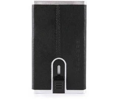 Piquadro, Juodas Square, Leather Wallet, Square Sliding System with Compact for Banknotes, PP4891B3R N, Juodas, For Men