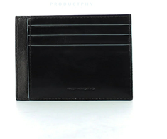 Piquadro, Mėlyna Square, Leather Card Holder, PP2762B2R / N, Juodas, For Men
