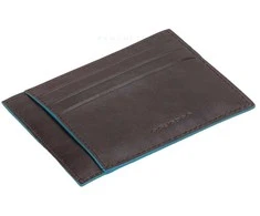 Piquadro, Mėlyna Square, Leather Card Holder, PP2762B2R, Mogano, Unisex