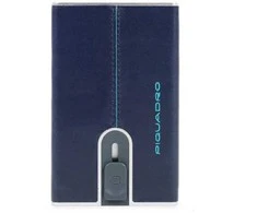 Piquadro, Mėlyna Square, Leather Wallet, Square Sliding System with Money Clip, PP5358B2R-BLU2, Mėlyna, For Men