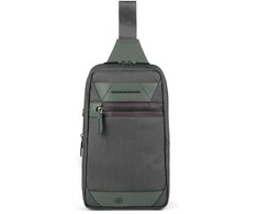 Piquadro, Piquadro, Leather Backpack, Military Žalias, Sling Bag, For Men