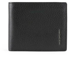 Piquadro, Piquadro, Leather Wallet, With Zipped Coin Pocket, Juodas, For Men
