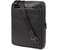 Piquadro, Tallin, iPad Sleeve, Leather Crossbody Bag, Juodas, CA1816W108, 21.5 x 27 x 7 cm, For Men