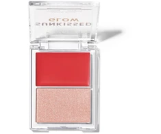 Profusion Cosmetics Sunkissed Glow Glow &amp; Illuminating Blush Highlighter Palette Coral Heatwave 4.7 g