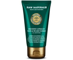 „Raw Naturals“ abrikosų veido ir barzdos šveitiklis veganiškas šveičiamasis šveitiklis, 75 ml