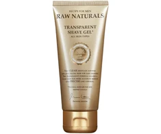 „Raw Naturals“ skaidrus 100 % veganiškas drėkinamasis ir minkštinamasis skutimosi gelis, 100 ml