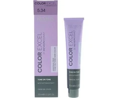 Revlon Color Excel pusiau permanentiniai plaukų dažai 5.34 šviesiai auksinės vario rudos spalvos, 70 ml