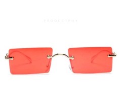 Rimless Be rėmelio, be rėmelio, akiniai nuo saulės, raudona arba mirę, moterims