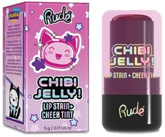 Rude Cosmetics, Chibi Jelly, Lip &amp; Cheek Balm 2-In-1, Koneko, 5 g