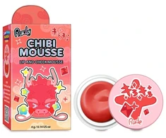 Rude Cosmetics, Chibi Mousse, Lip &amp; Cheek Balm 2-In-1, Toasty, 4 g