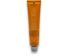 Schwarzkopf Professional Igora Royal Permanent Hair Dye plaukų dažai, atspalvis: L-57 Golden Copper, 60 ml